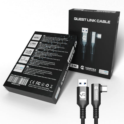 Nowy Kabel 3m od VortexVR USB-A do USB-C Oculus Link Quest 2, 3