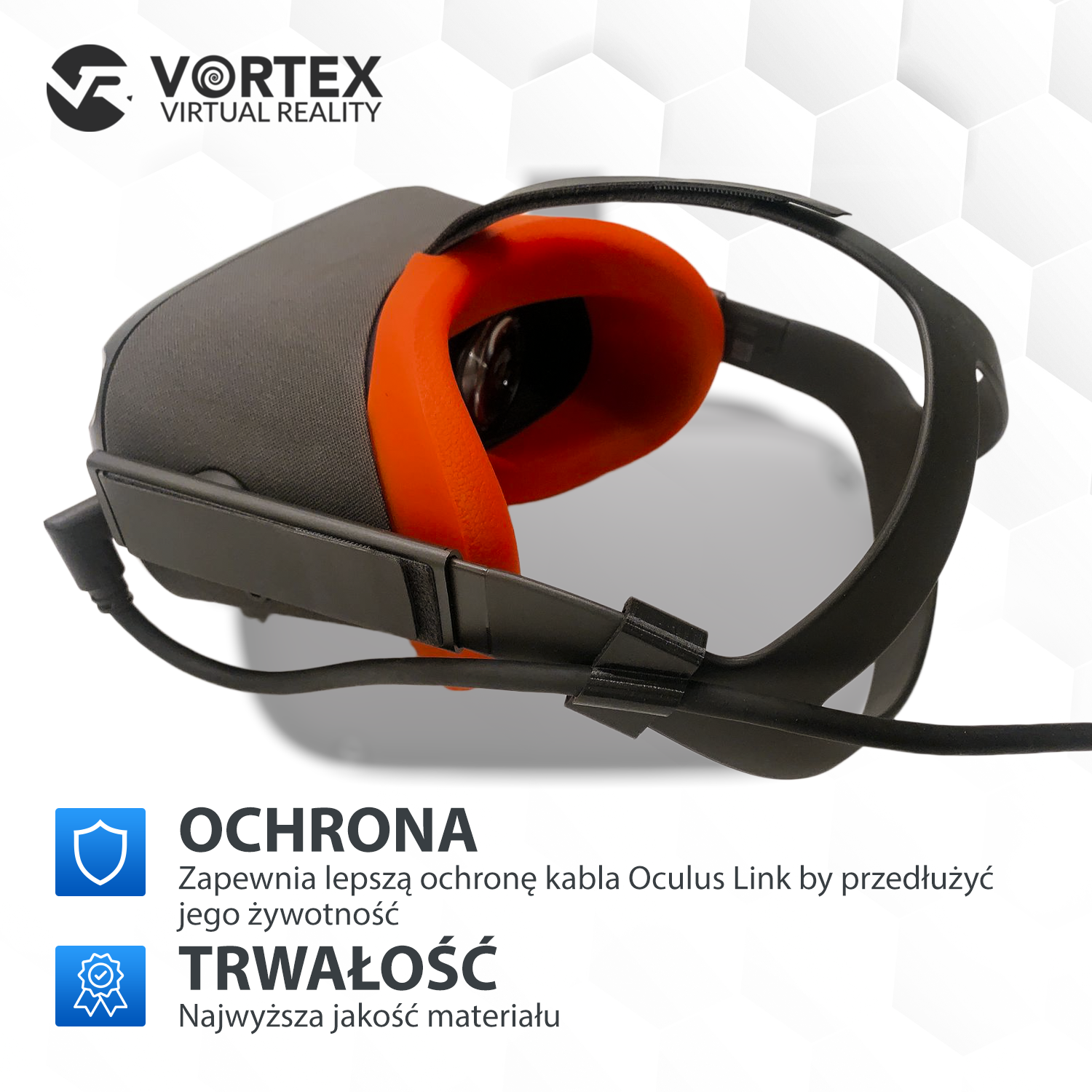 Element mocujący kabel Oculus Link do okularów Oculus Quest 1
